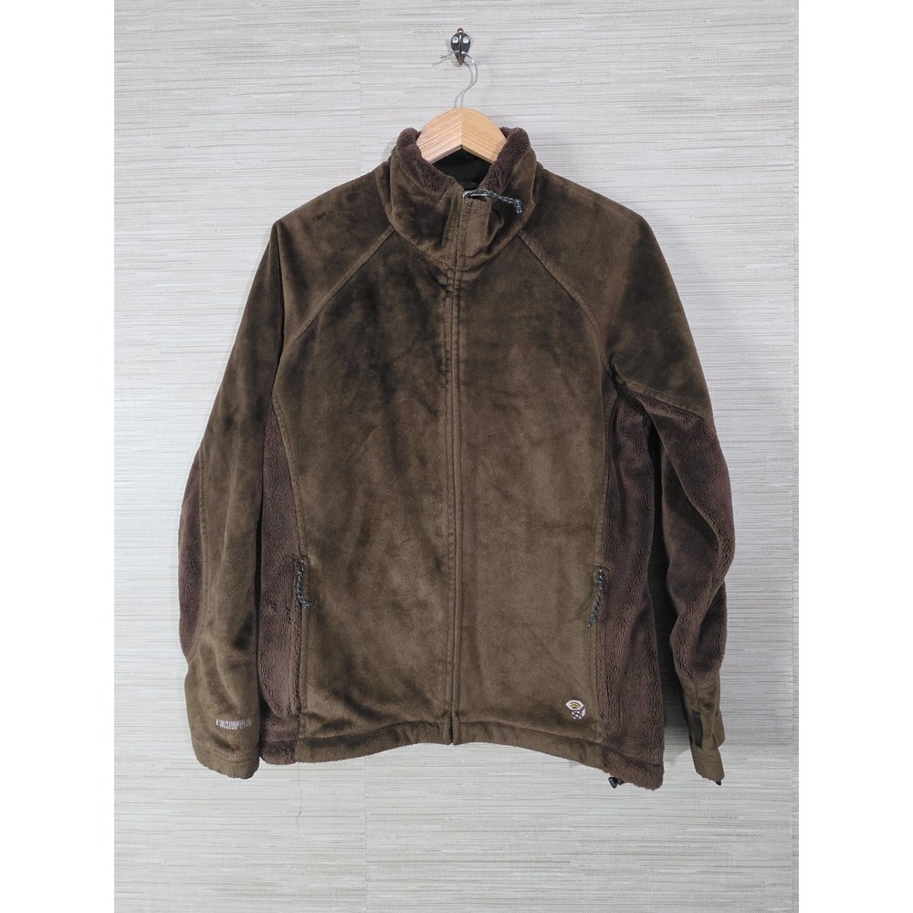Mountain Hardwear Windstopper Fleece Jacket Womens Large Brown Lined Full Zip
